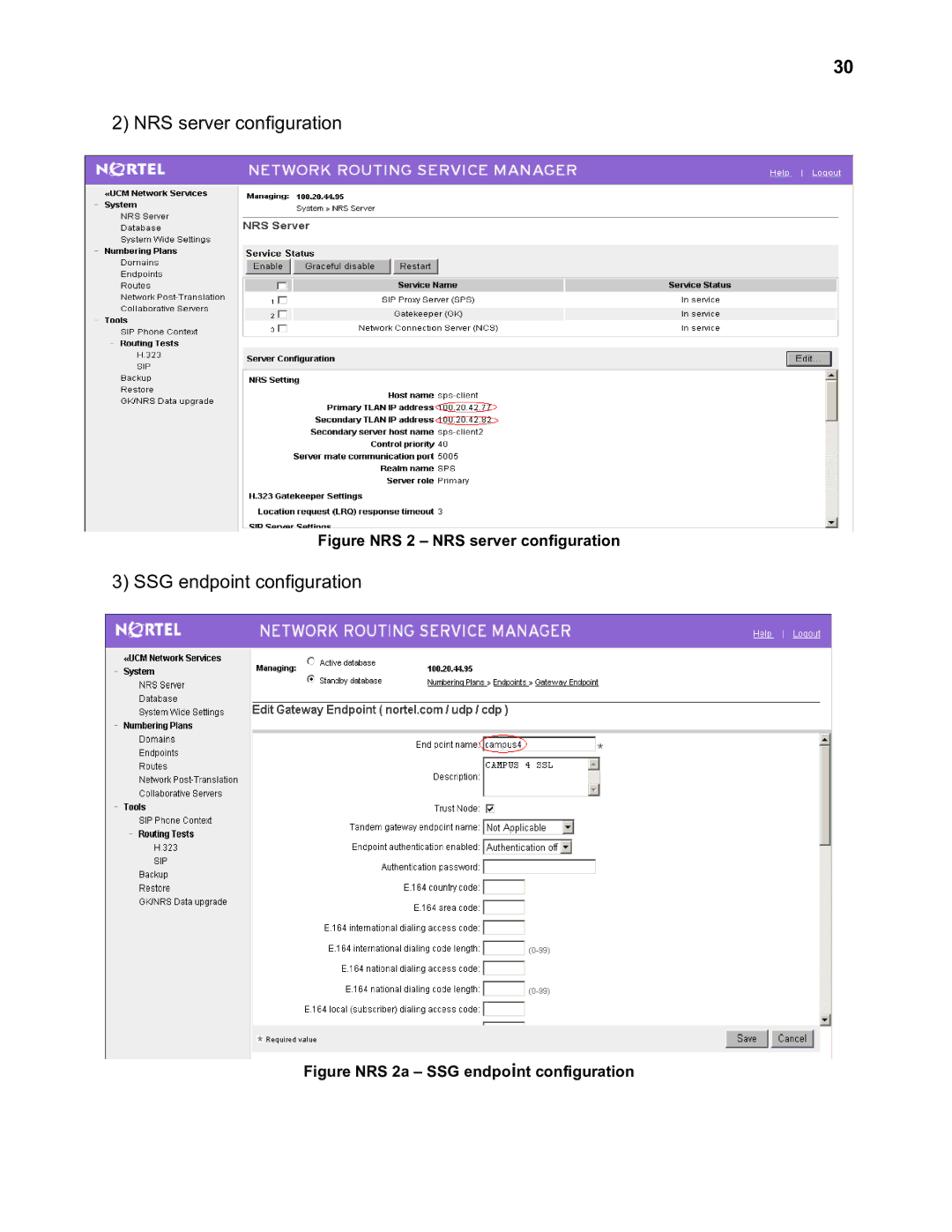 Nortel Networks 2330 quick start NRS server configuration 