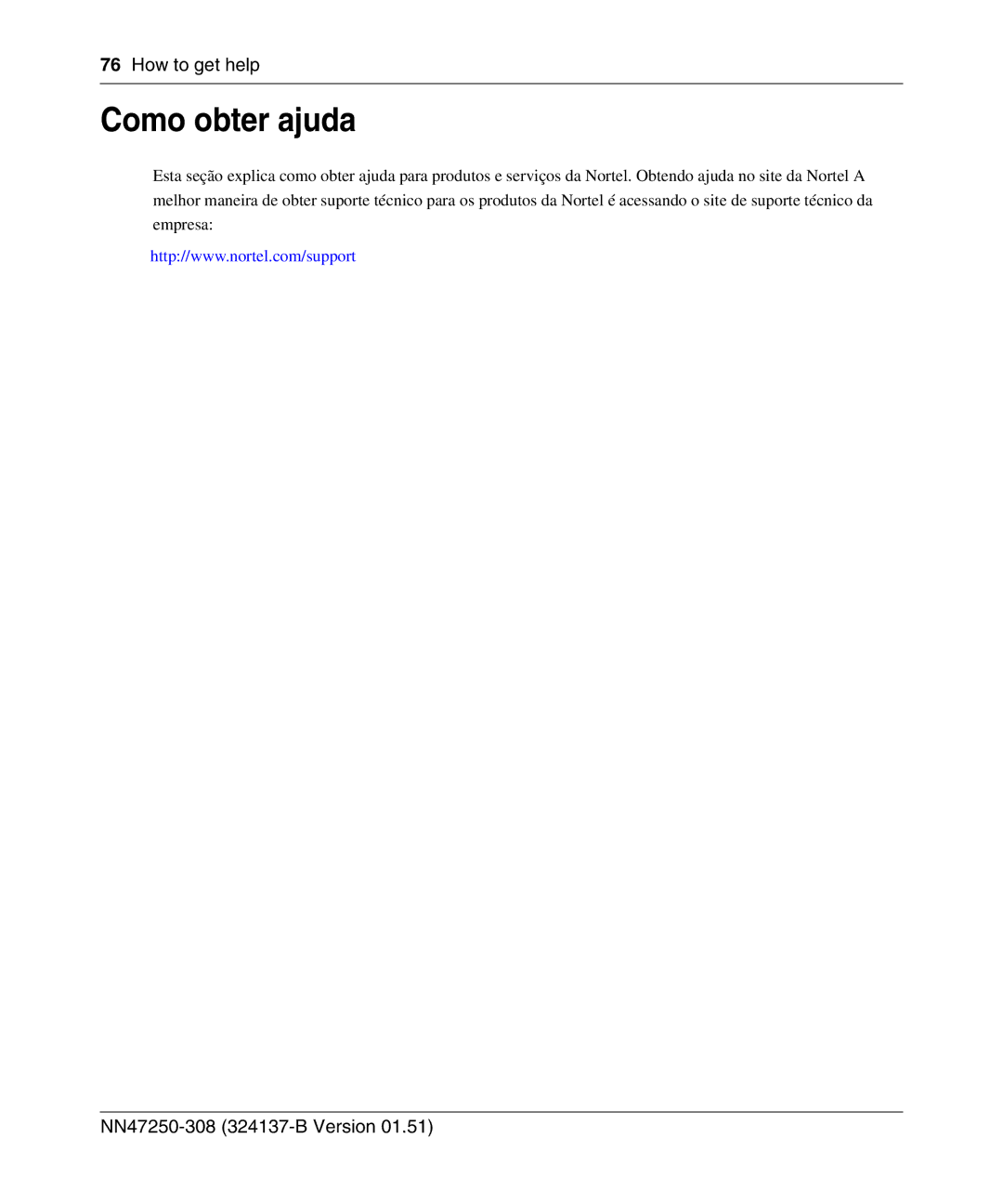 Nortel Networks 2332 manual Como obter ajuda 