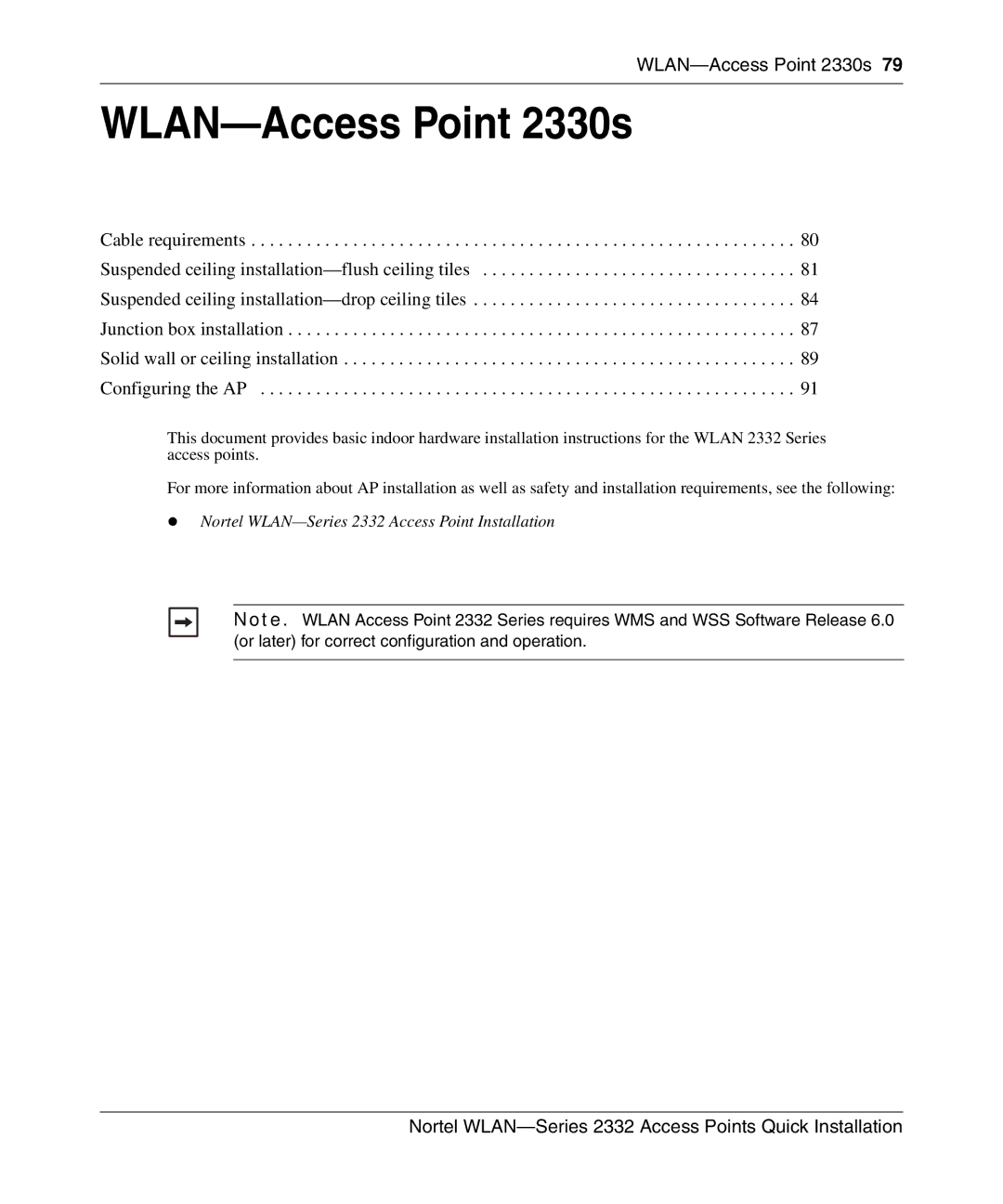 Nortel Networks 2332 manual WLAN-Access Point 2330s 