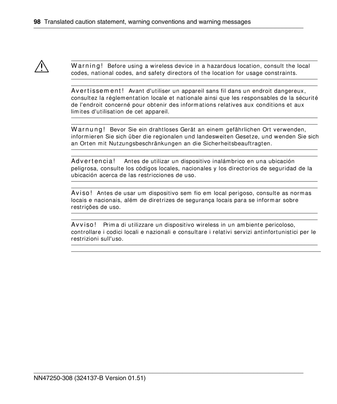 Nortel Networks 2332 manual NN47250-308 324137-B Version 