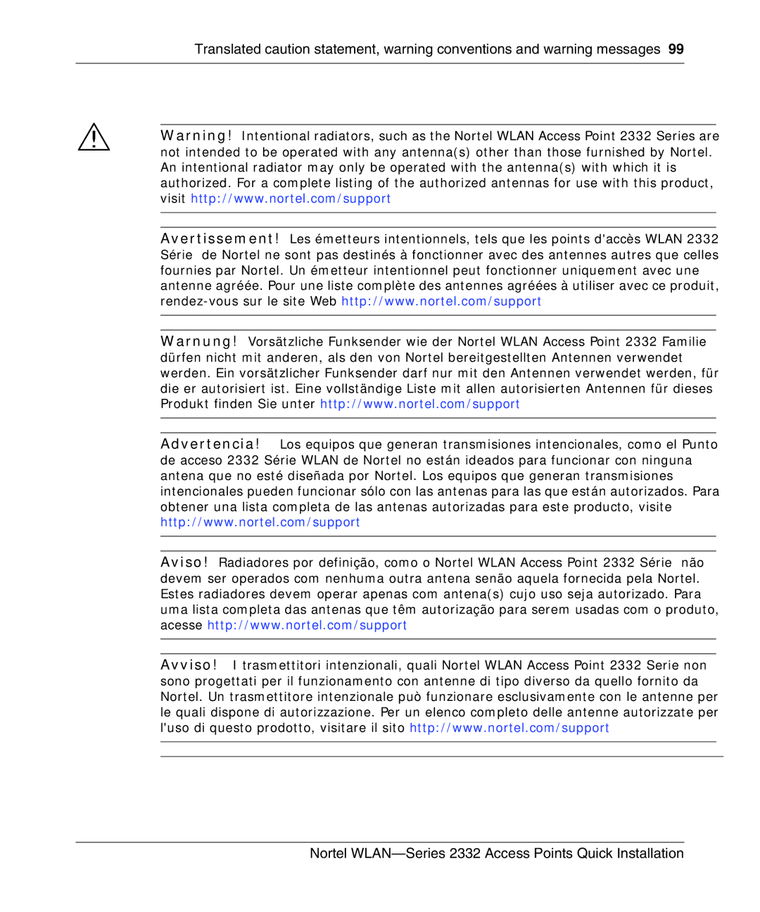 Nortel Networks 2332 manual 