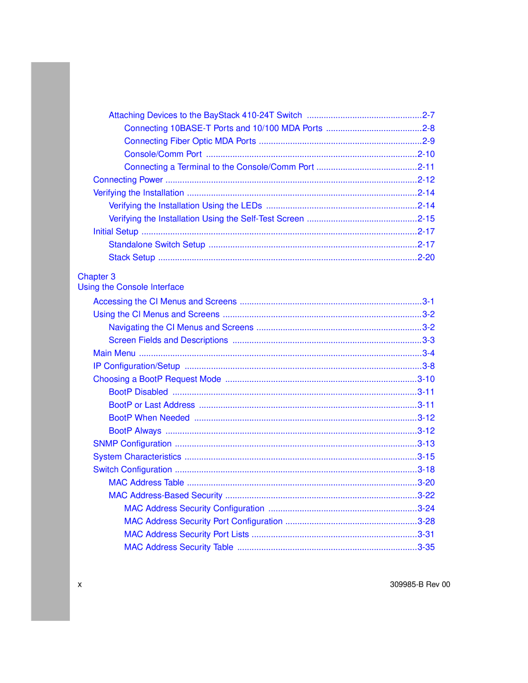 Nortel Networks 24T manual Chapter Using the Console Interface 