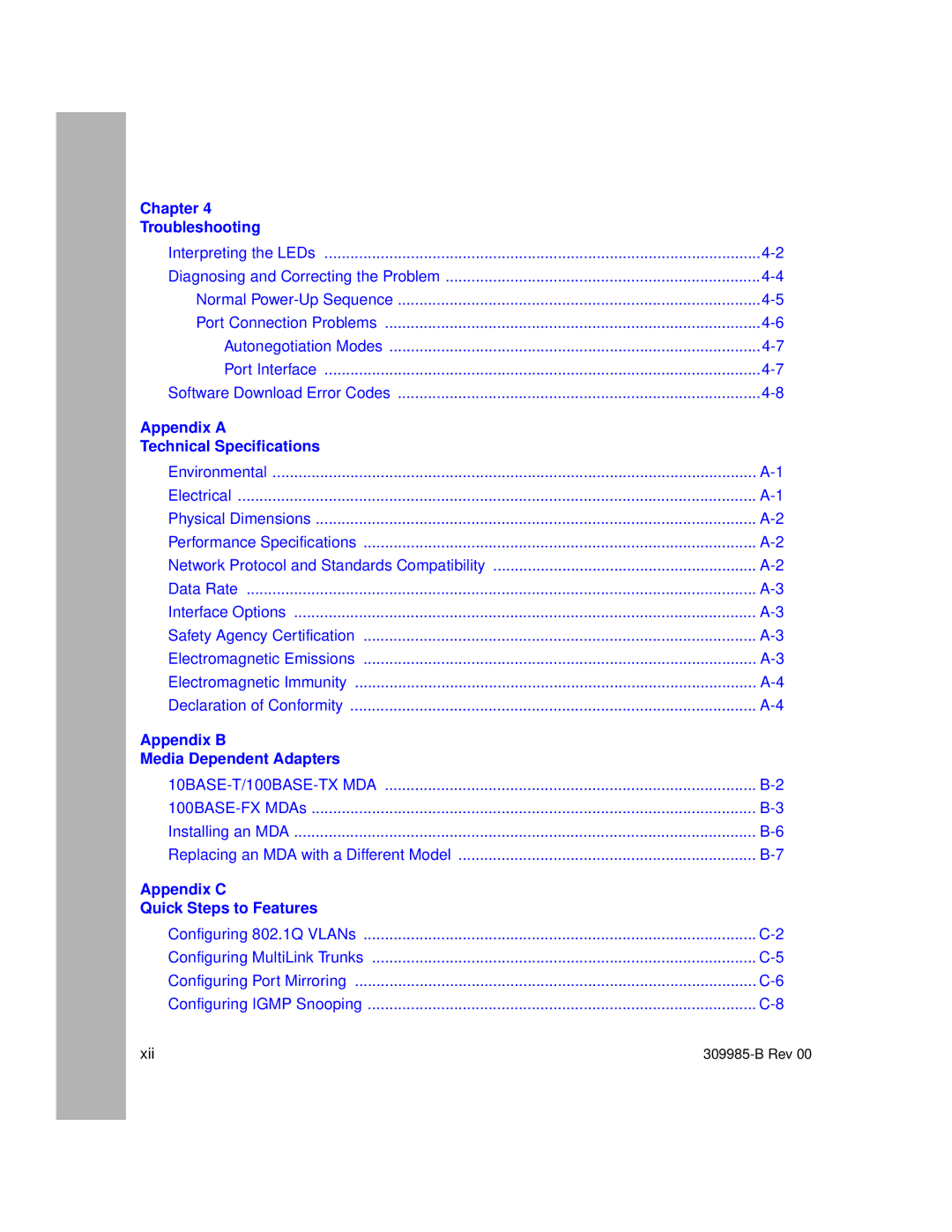 Nortel Networks 24T manual Chapter Troubleshooting 