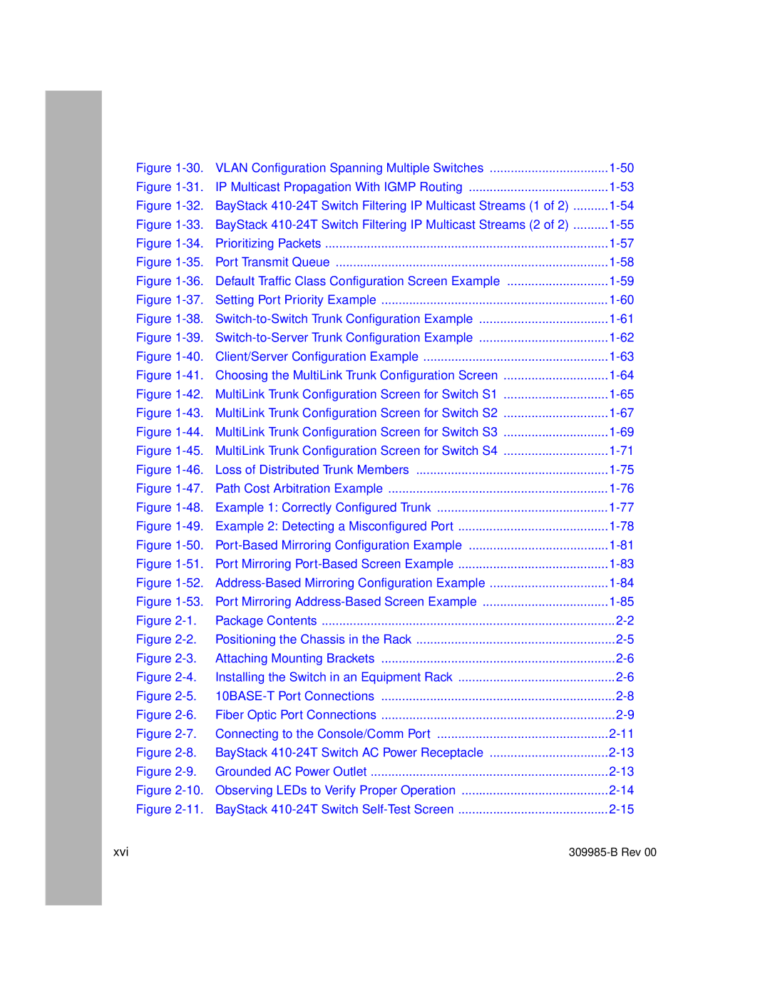 Nortel Networks 24T manual Xvi 