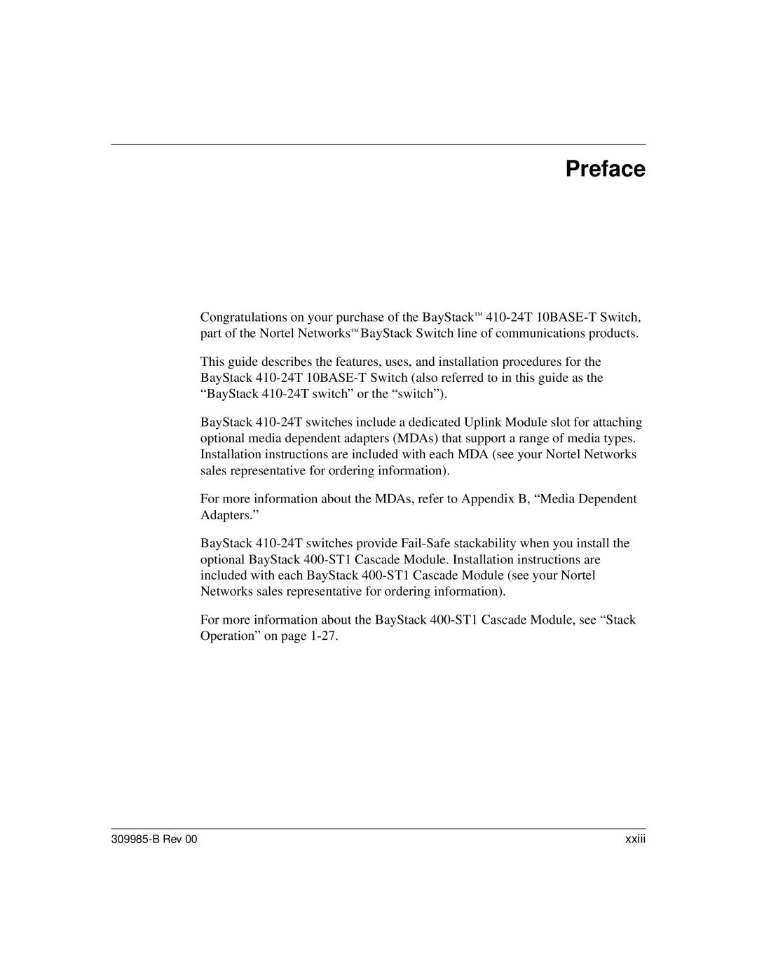 Nortel Networks 24T manual Preface 