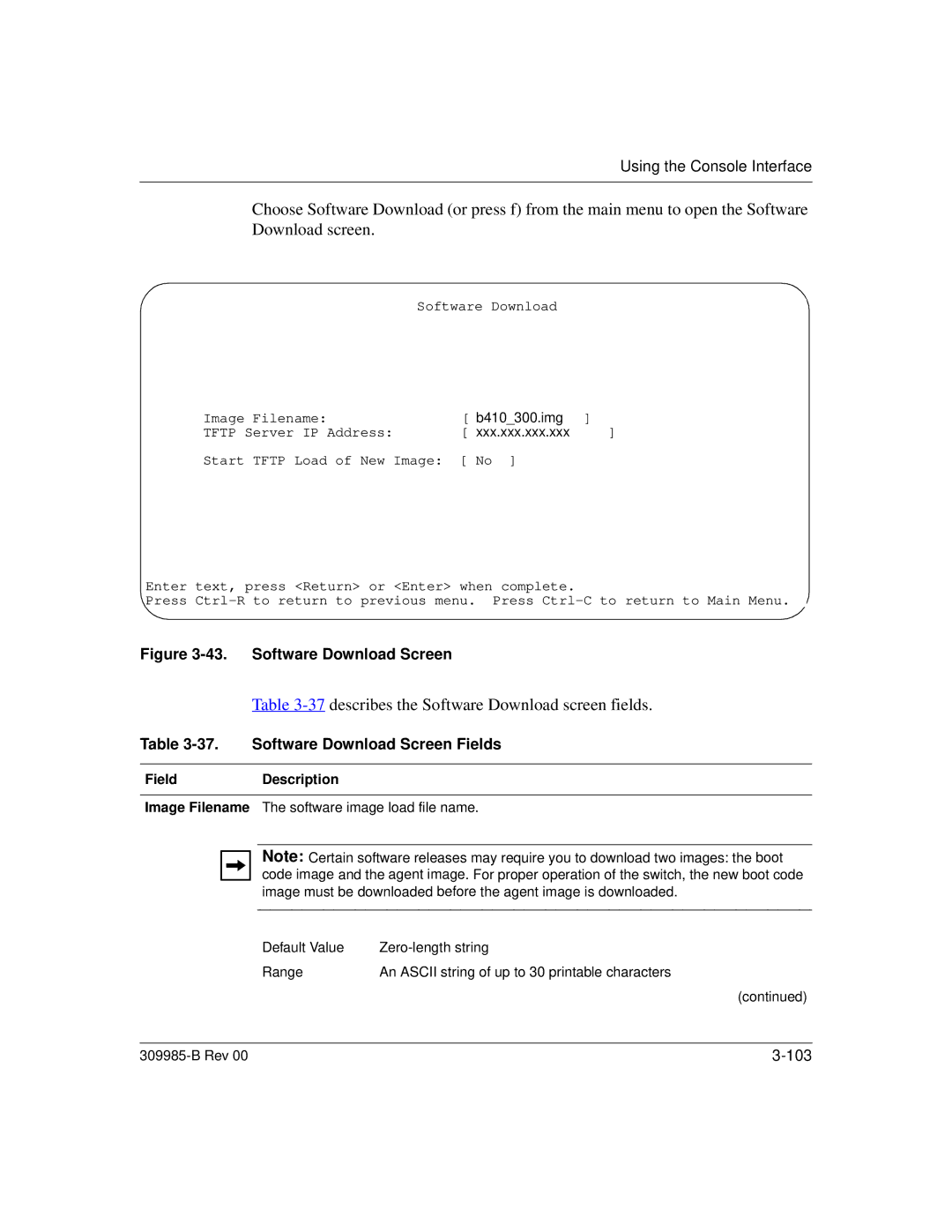 Nortel Networks 24T manual describes the Software Download screen fields, Software Download Screen Fields 