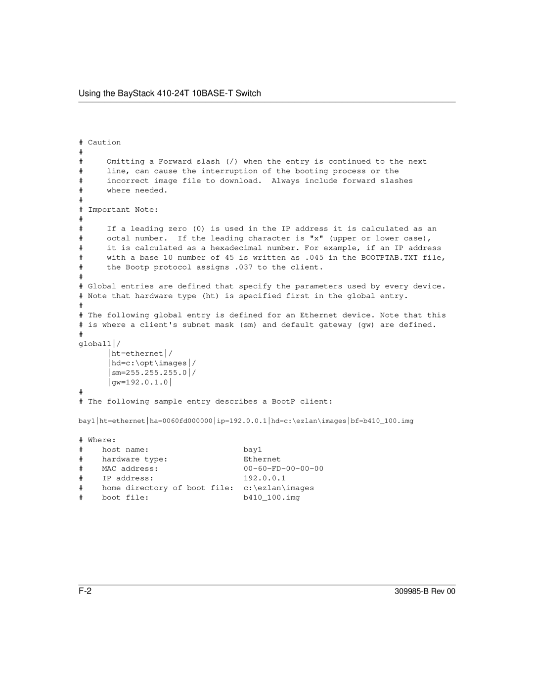 Nortel Networks manual Using the BayStack 410-24T 10BASE-T Switch 