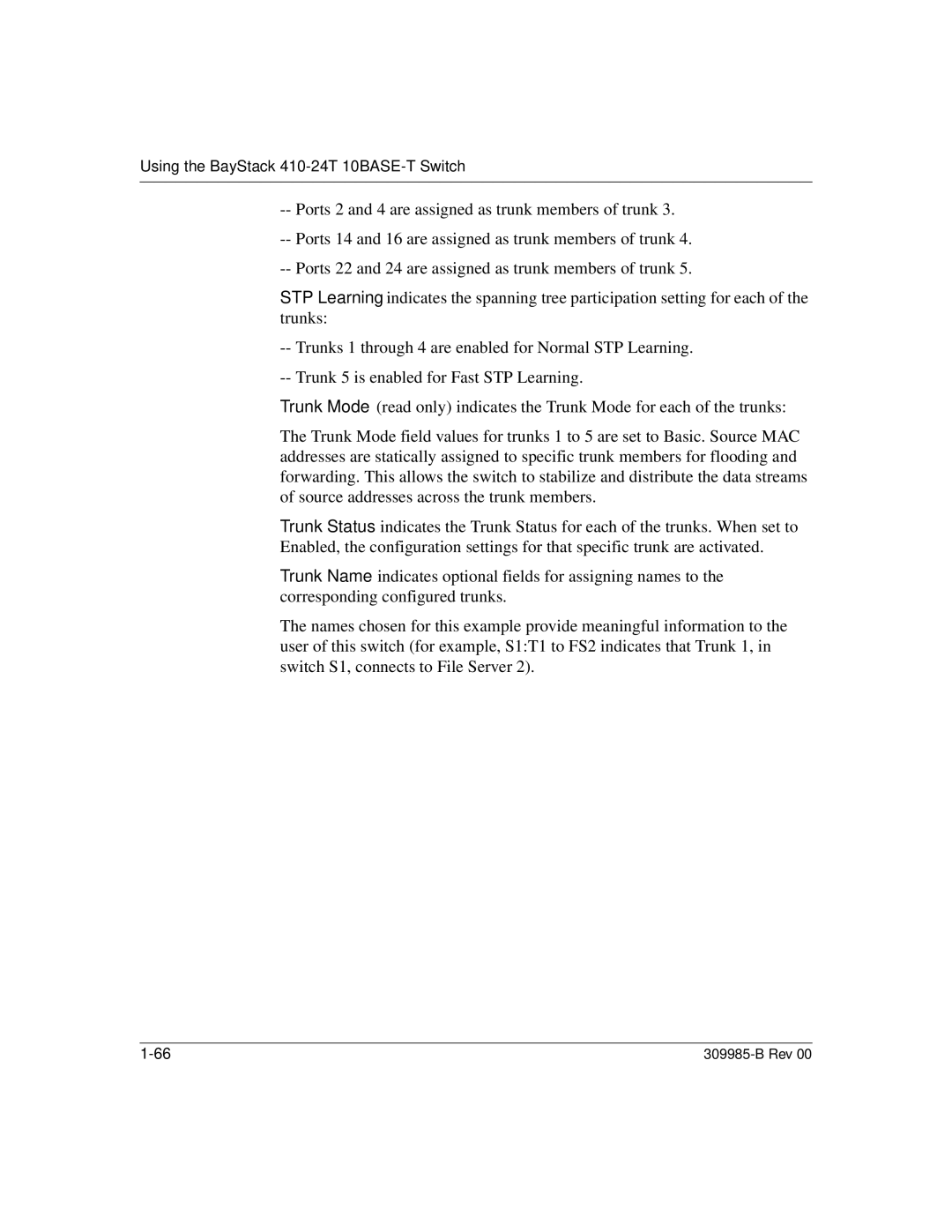 Nortel Networks manual Using the BayStack 410-24T 10BASE-T Switch 