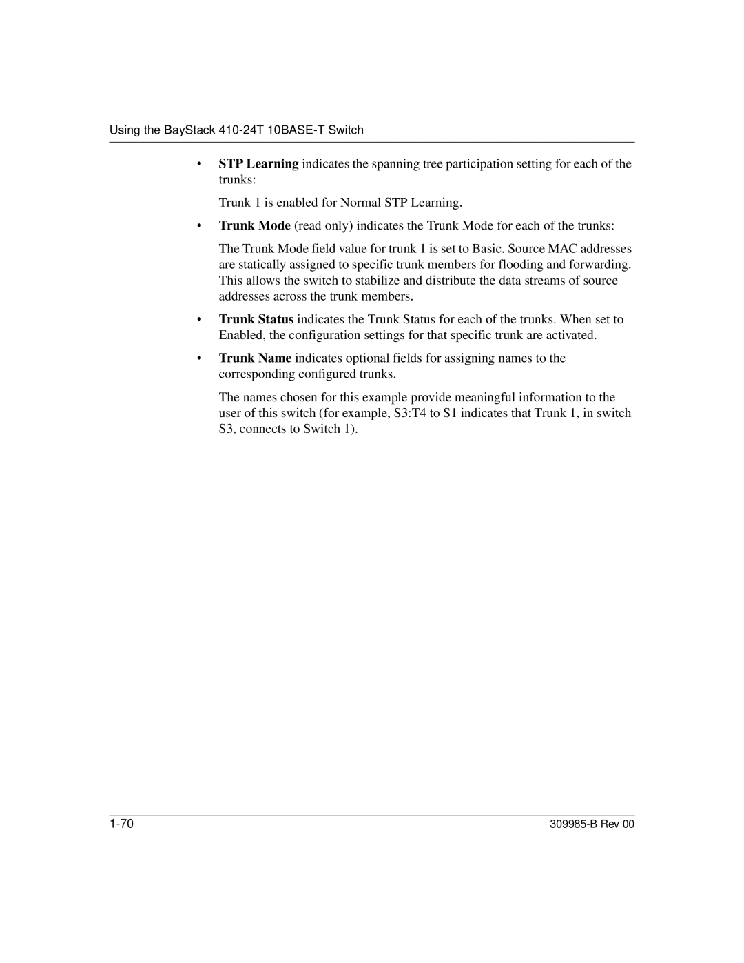 Nortel Networks manual Using the BayStack 410-24T 10BASE-T Switch 