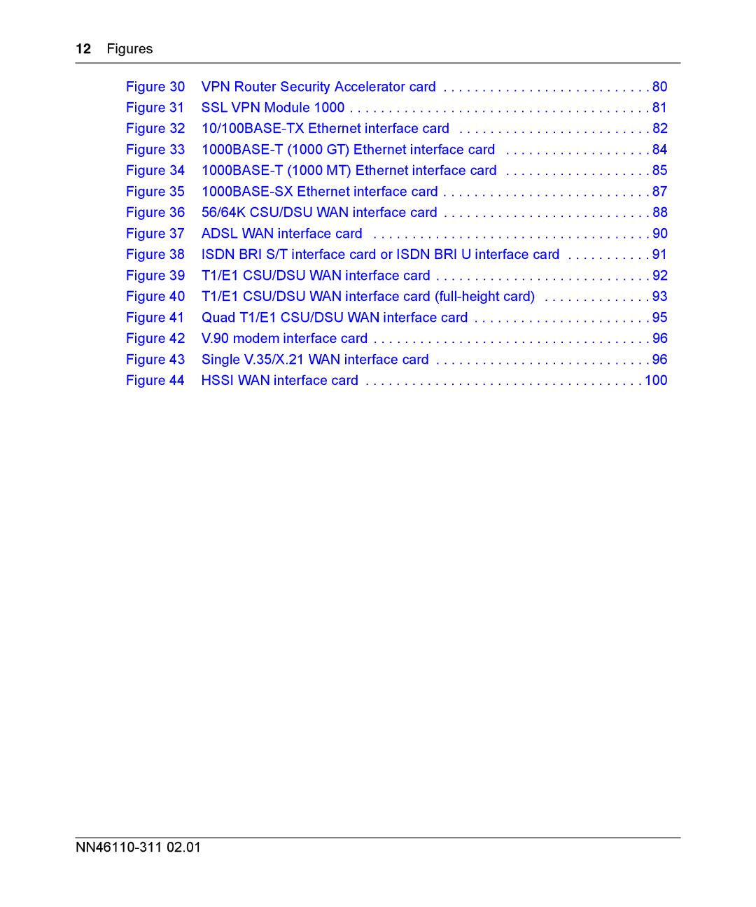 Nortel Networks 2700 manual Figures 