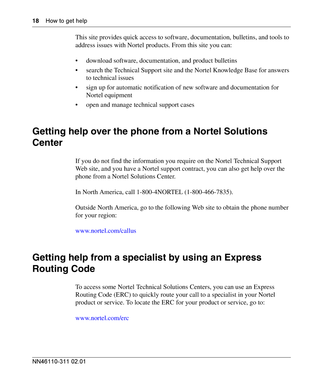 Nortel Networks 2700 manual Getting help over the phone from a Nortel Solutions Center, How to get help 