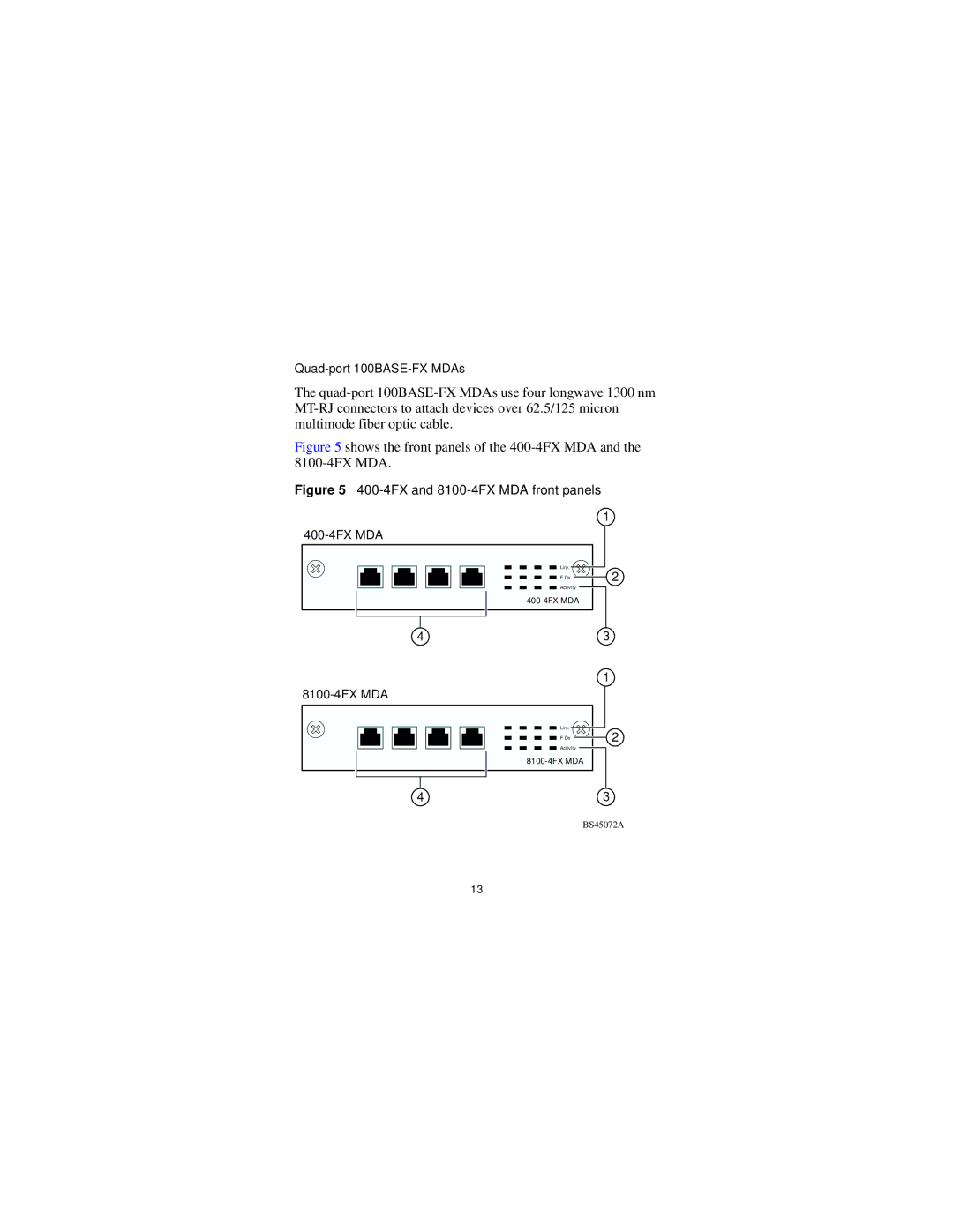 Nortel Networks 302403-G manual 400-4FX MDA 