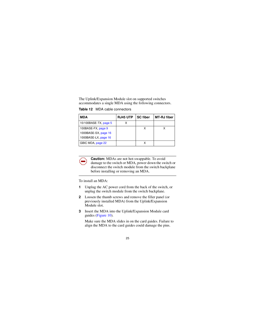 Nortel Networks 302403-G manual MDA RJ45 UTP 