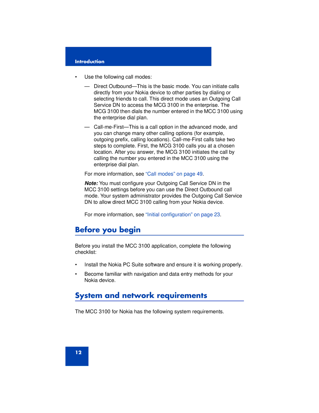 Nortel Networks 3100 manual Before you begin, System and network requirements 