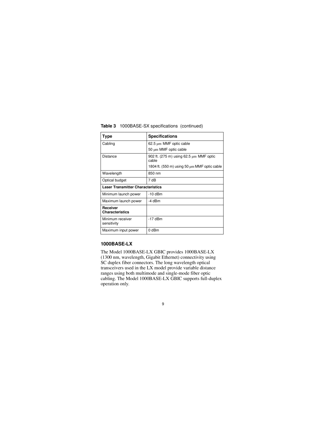 Nortel Networks 312865-A manual 1000BASE-LX 