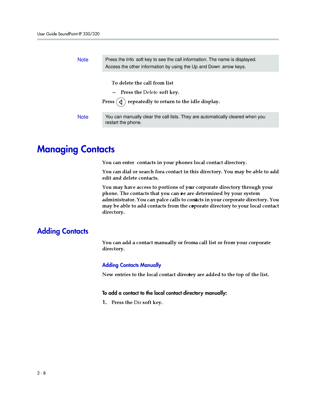 Nortel Networks 320, 330 manual Managing Contacts, Adding Contacts 