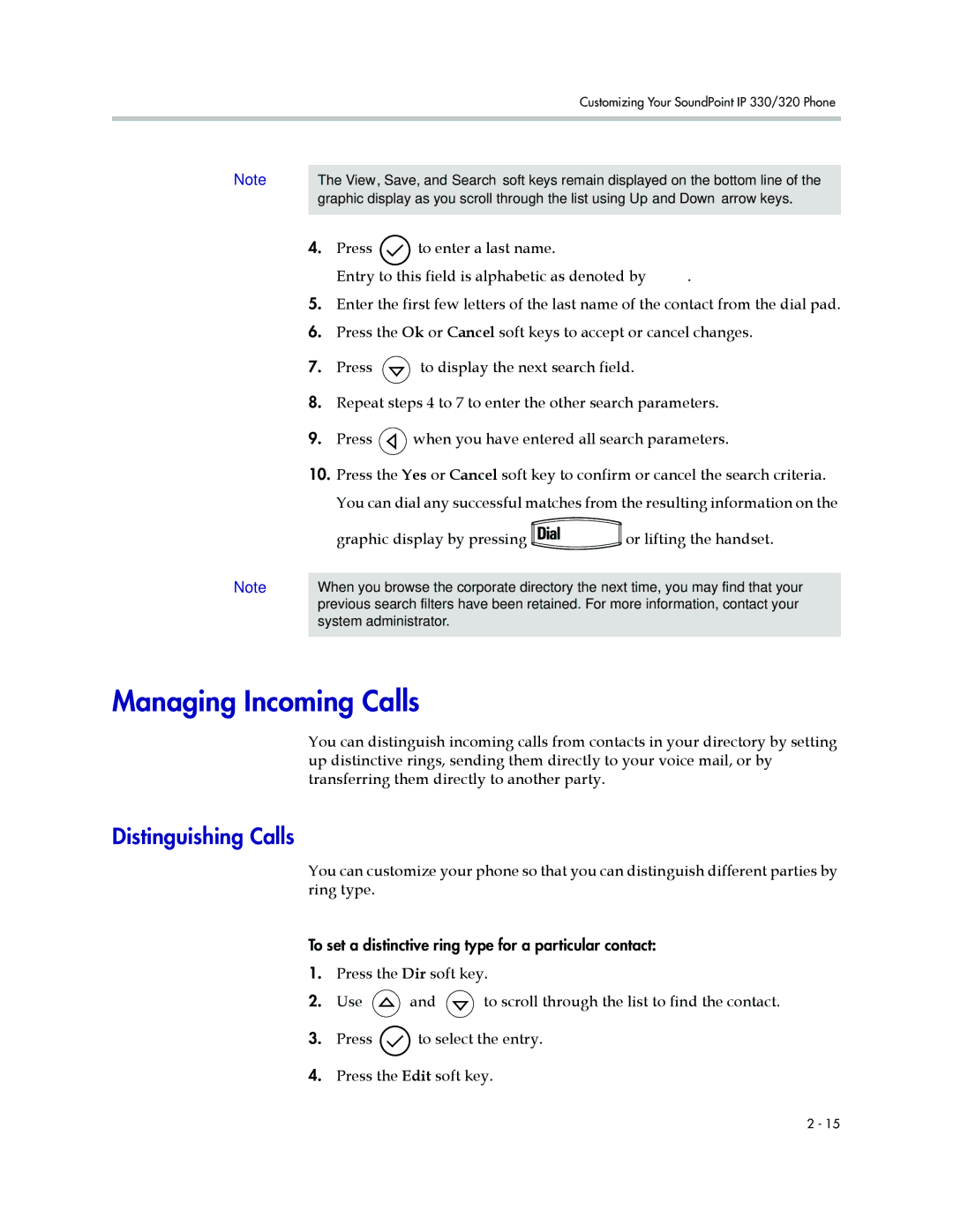 Nortel Networks 330, 320 manual Managing Incoming Calls, Distinguishing Calls 