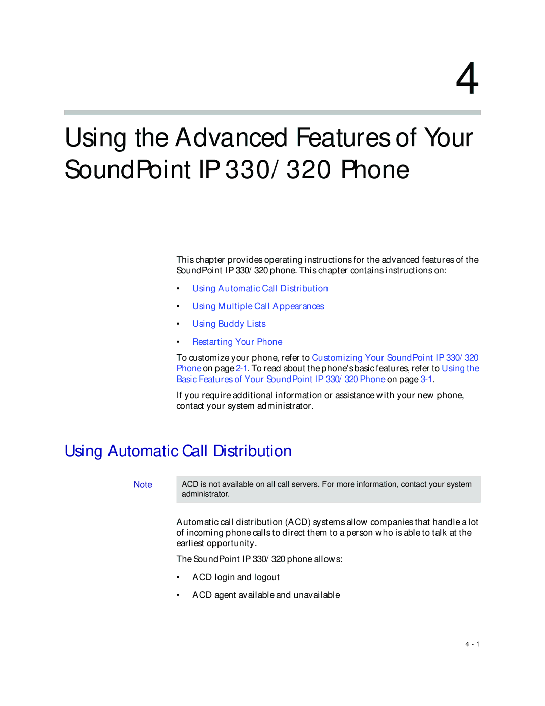 Nortel Networks 330, 320 manual Using Automatic Call Distribution 