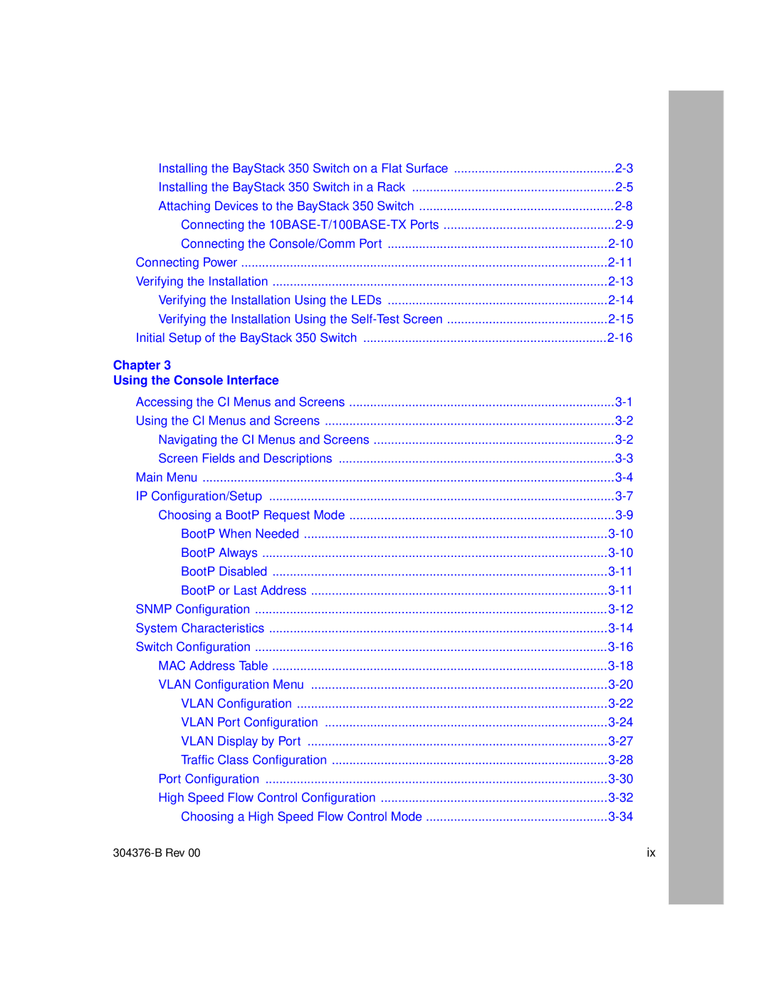 Nortel Networks 350 manual Chapter Using the Console Interface 