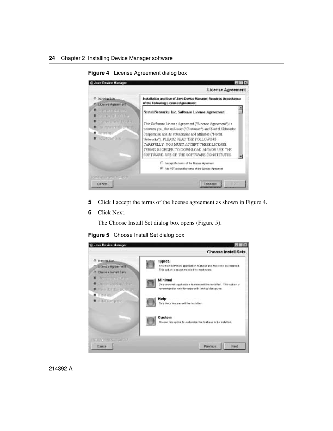 Nortel Networks 380-24F manual License Agreement dialog box 