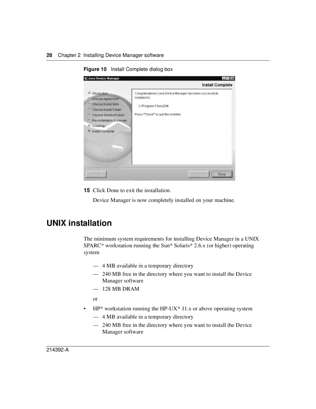 Nortel Networks 380-24F manual Unix installation, Install Complete dialog box 