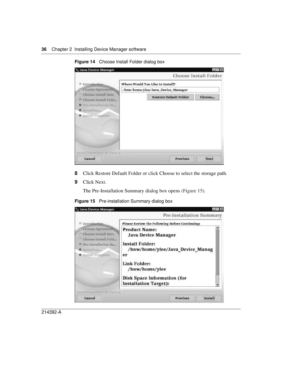 Nortel Networks 380-24F manual Choose Install Folder dialog box 