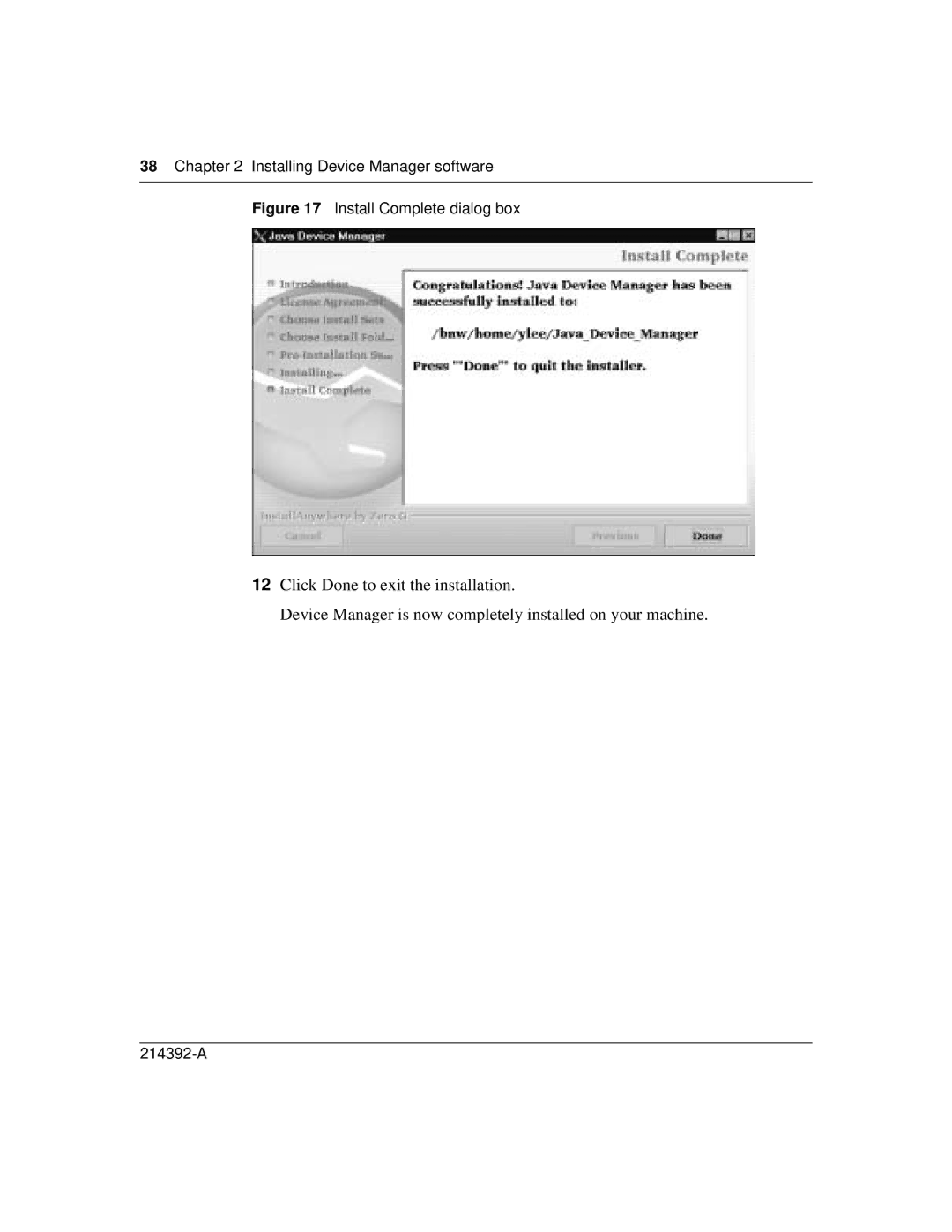 Nortel Networks 380-24F manual Install Complete dialog box 