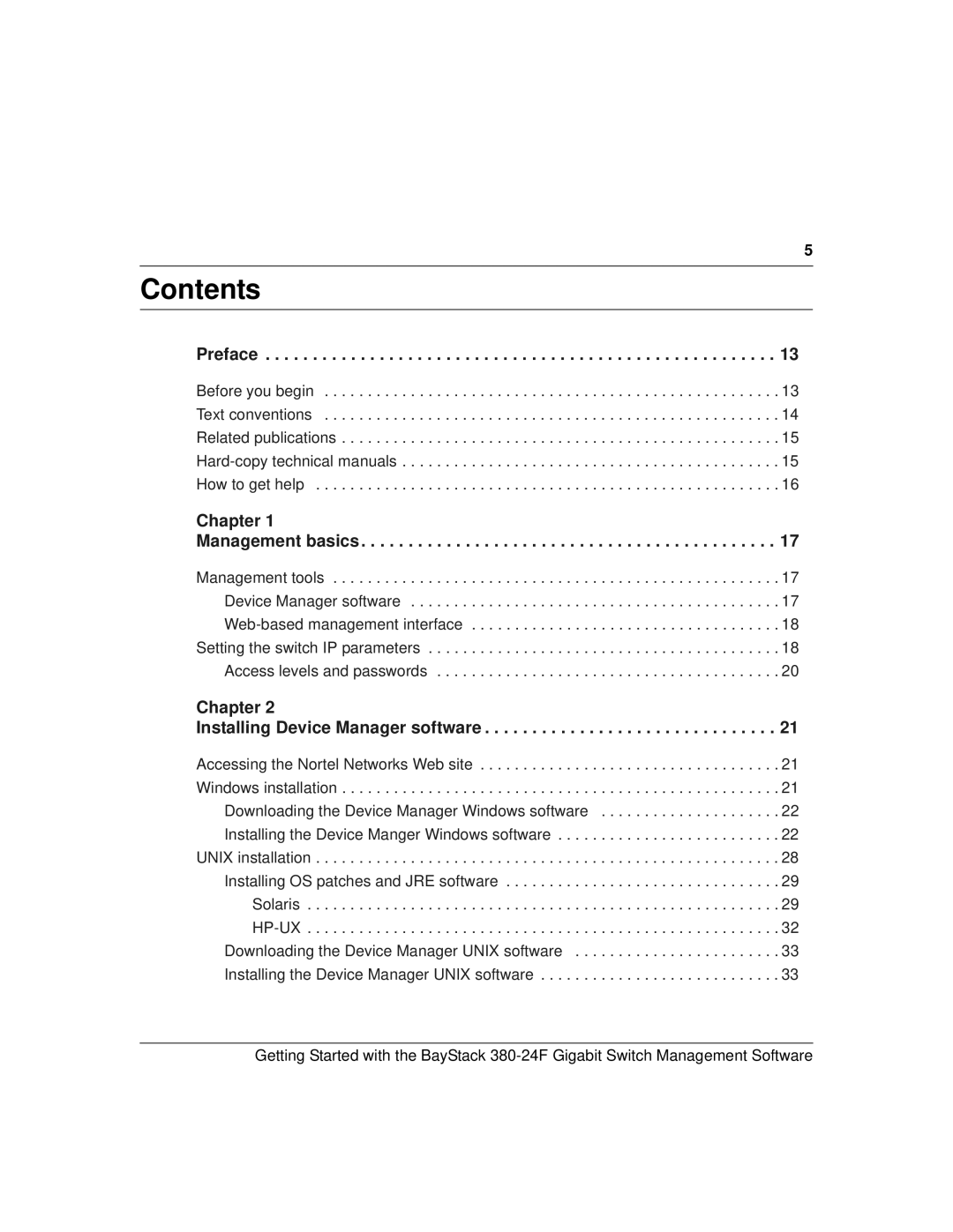 Nortel Networks 380-24F manual Contents 