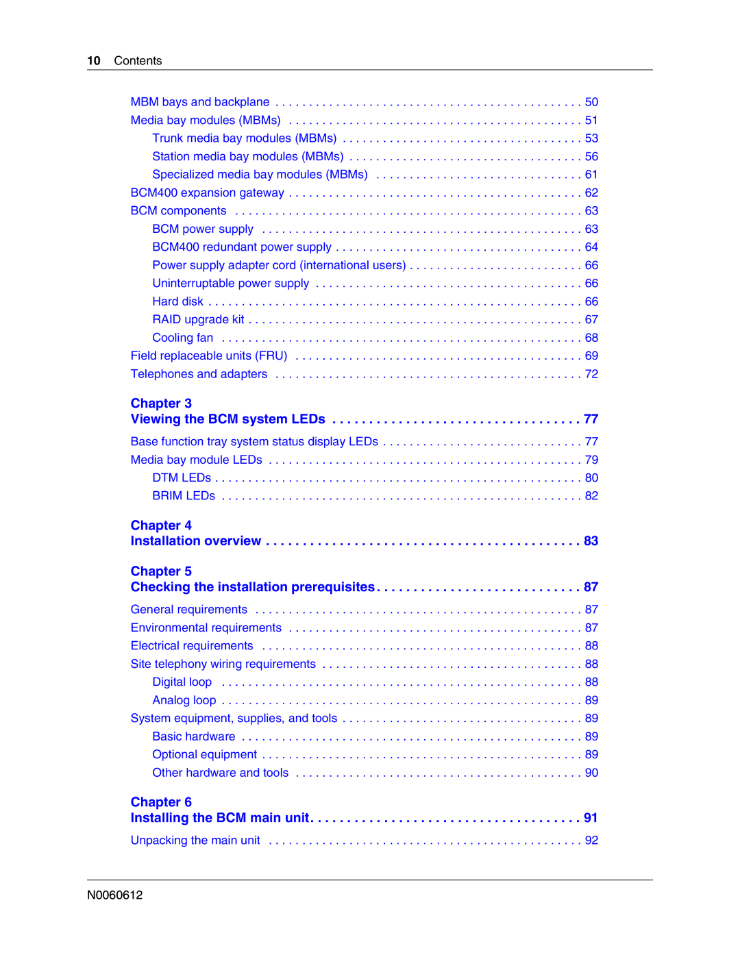 Nortel Networks 400 4.0, BCM200 manual Chapter Viewing the BCM system LEDs 