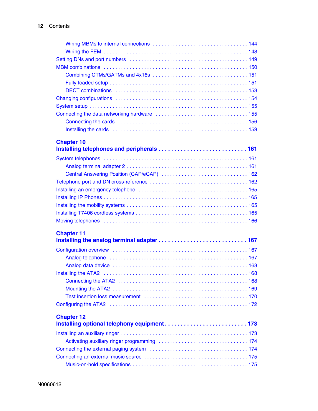 Nortel Networks 400 4.0, BCM200 manual Chapter Installing telephones and peripherals 