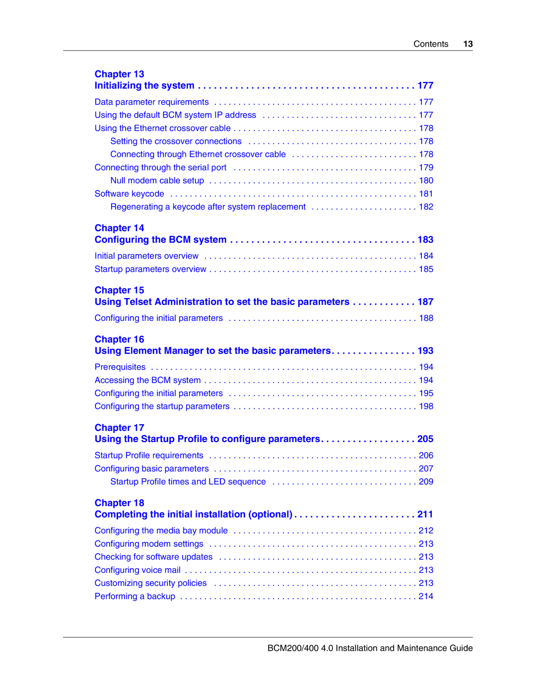 Nortel Networks BCM200, 400 4.0 manual Chapter Configuring the BCM system 