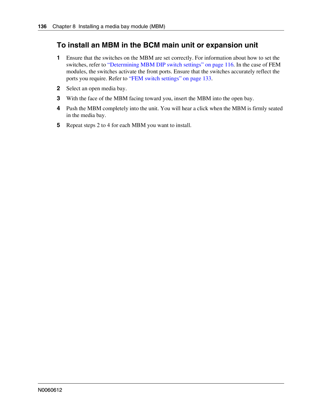 Nortel Networks 400 4.0, BCM200 manual To install an MBM in the BCM main unit or expansion unit 