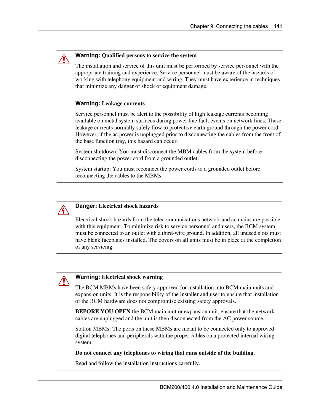 Nortel Networks BCM200, 400 4.0 manual Read and follow the installation instructions carefully 