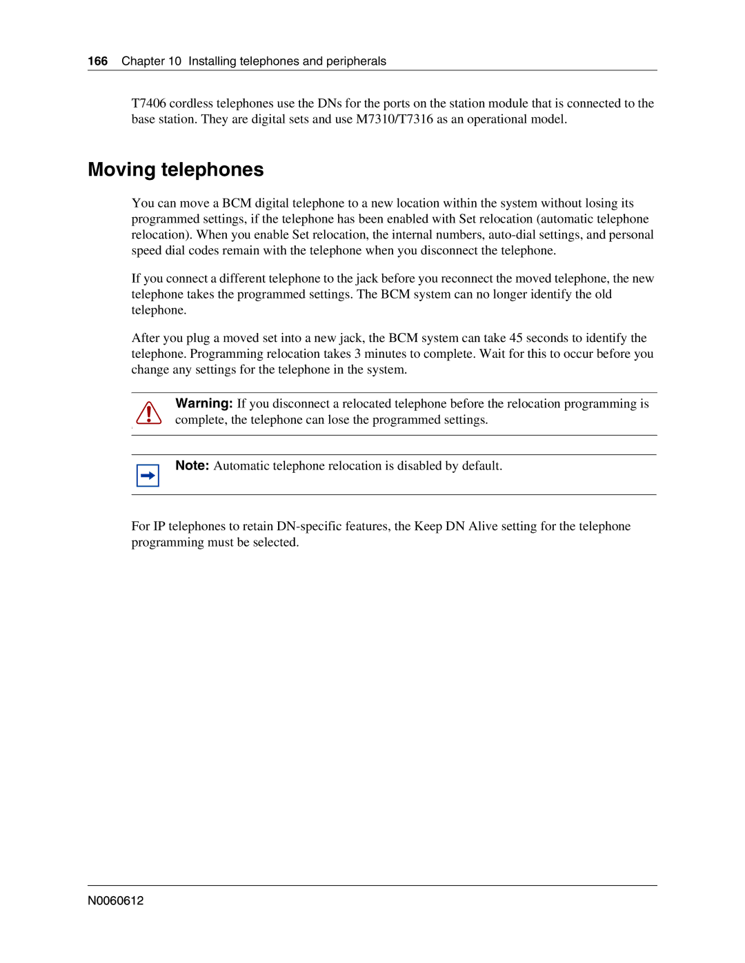 Nortel Networks 400 4.0, BCM200 manual Moving telephones 