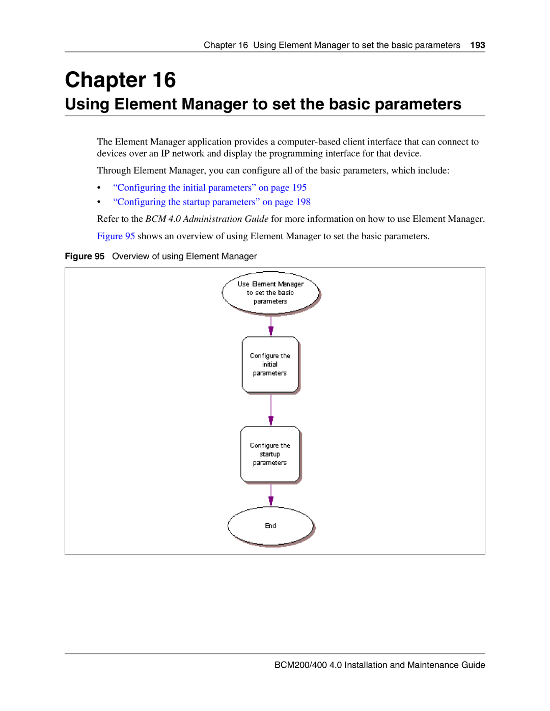 Nortel Networks BCM200, 400 4.0 manual Using Element Manager to set the basic parameters 