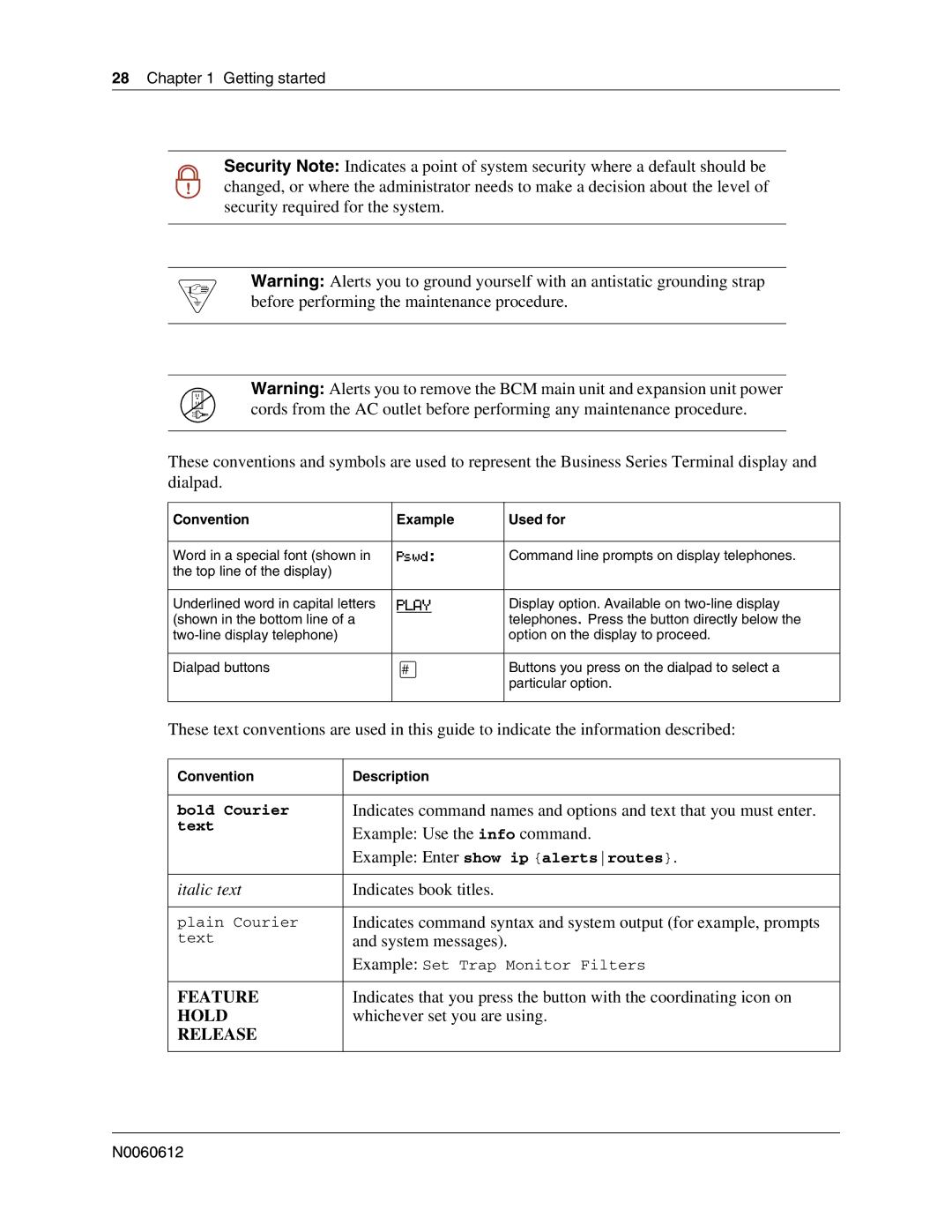 Nortel Networks 400 4.0, BCM200 manual Getting started, Convention Example Used for 