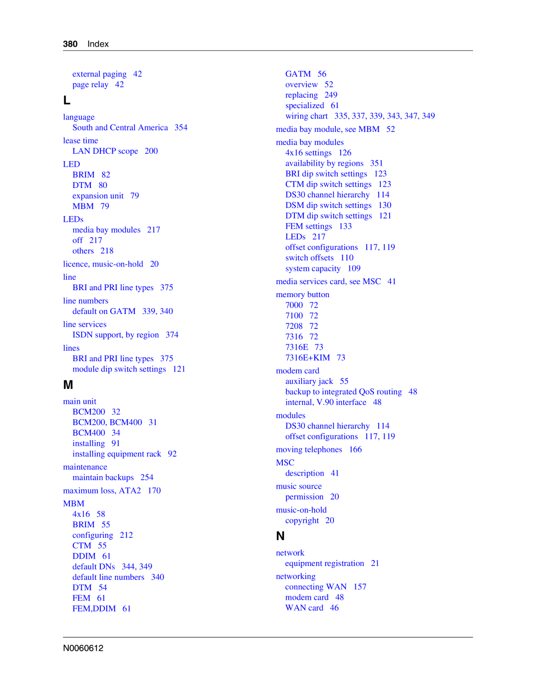 Nortel Networks 400 4.0, BCM200 manual Mbm 