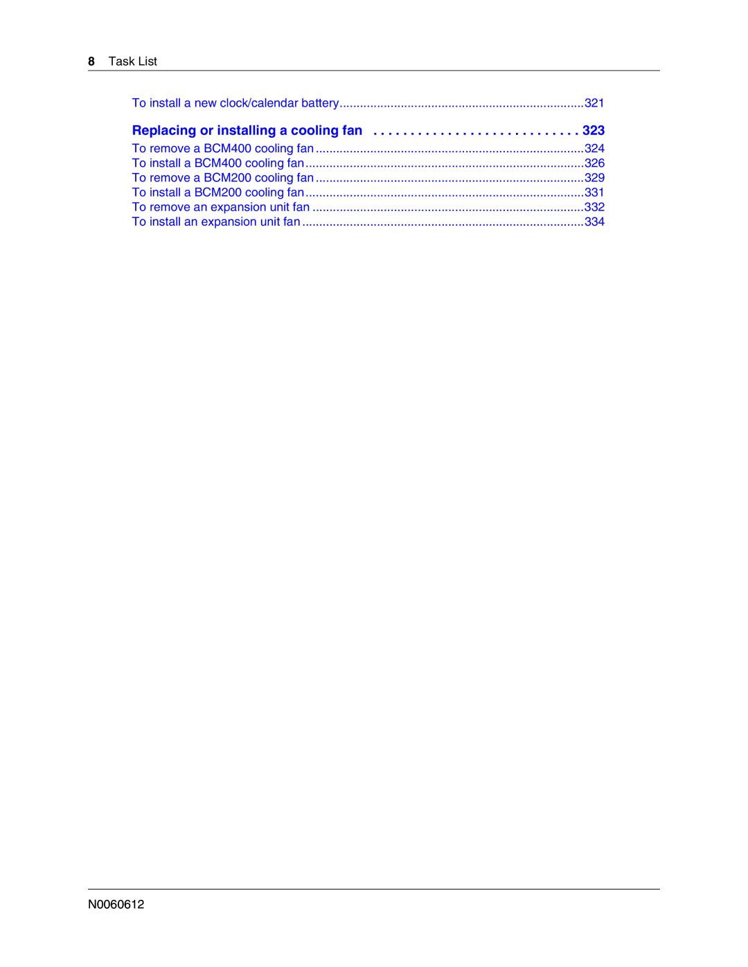 Nortel Networks 400 4.0, BCM200 manual Replacing or installing a cooling fan 323 