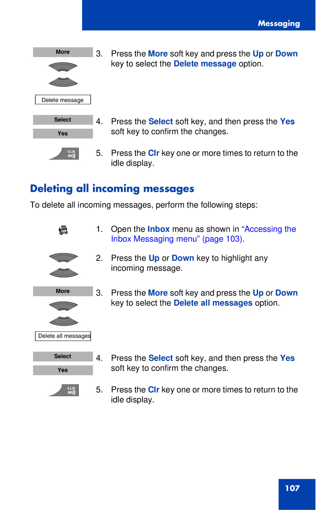 Nortel Networks 4027 manual Deleting all incoming messages 