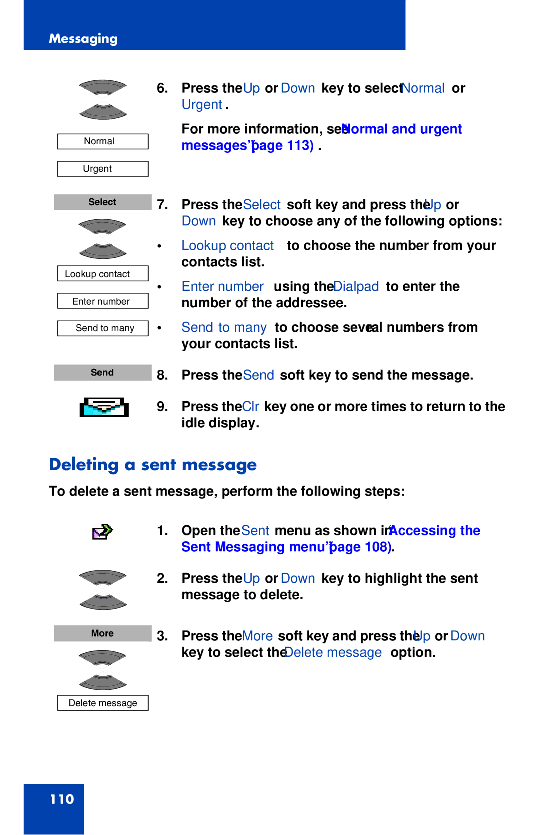 Nortel Networks 4027 manual Deleting a sent message 