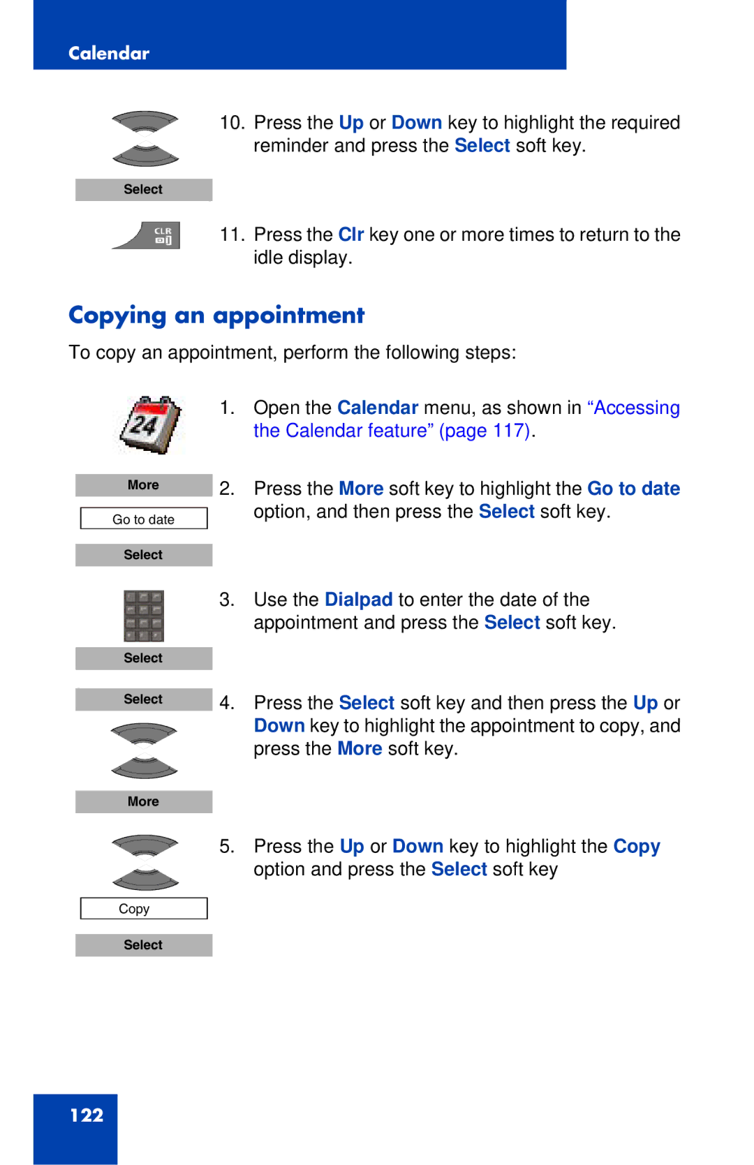 Nortel Networks 4027 manual Copying an appointment 