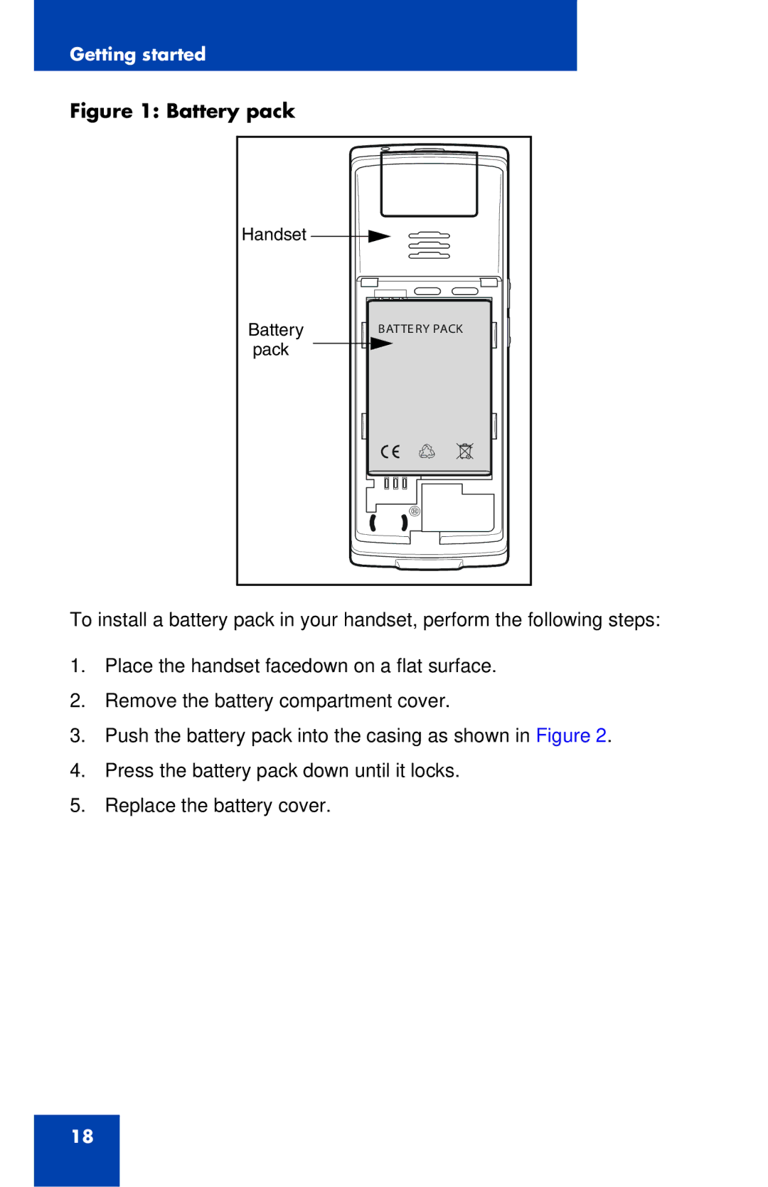 Nortel Networks 4027 manual Battery pack 