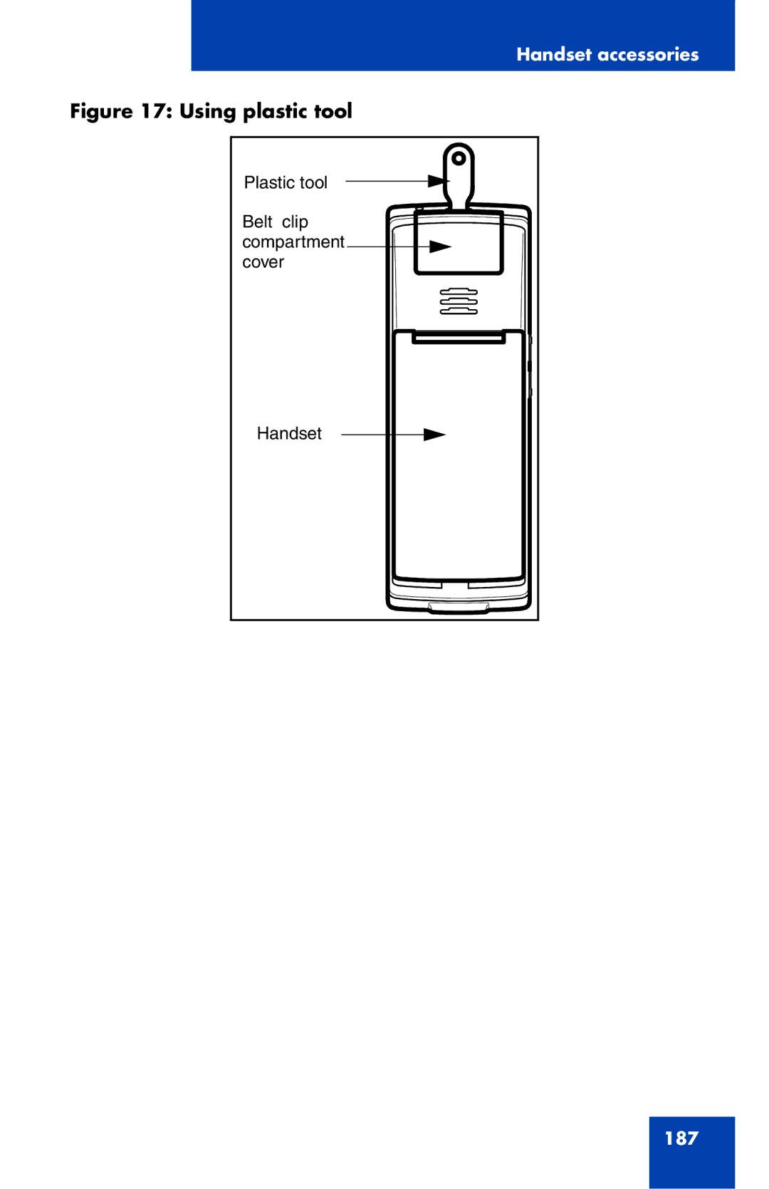 Nortel Networks 4027 manual Using plastic tool 