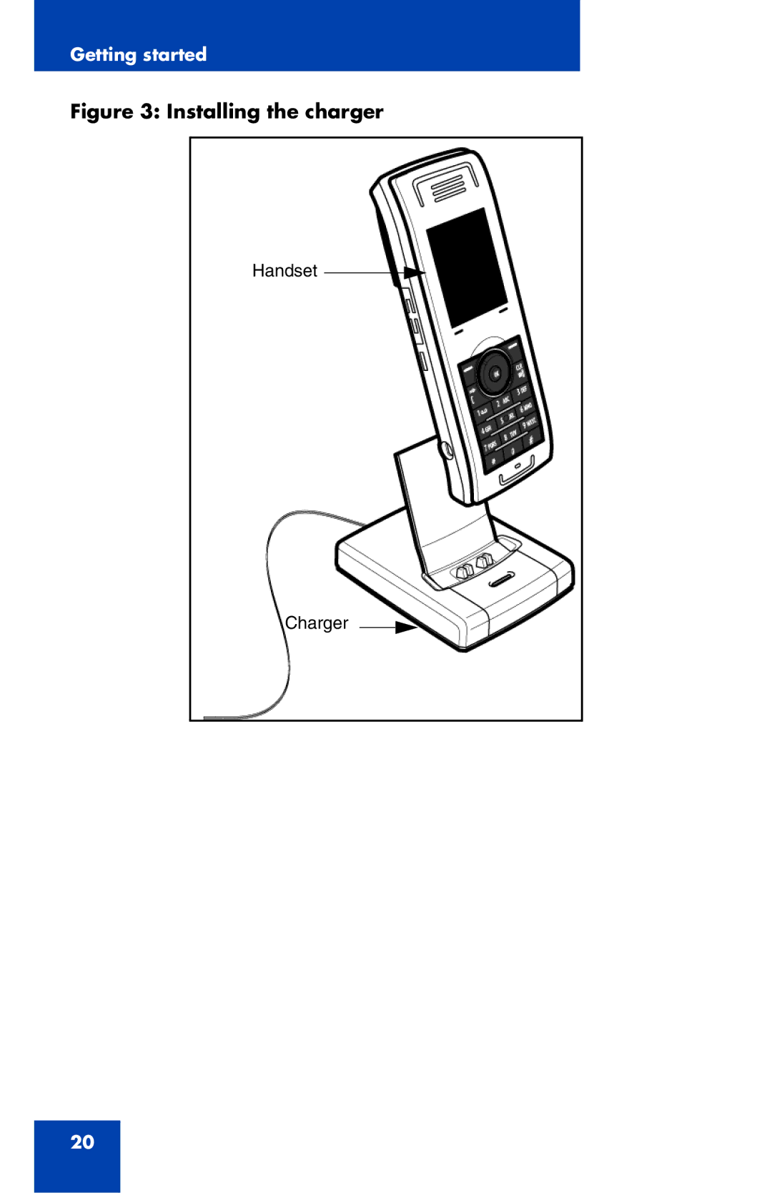 Nortel Networks 4027 manual Installing the charger 