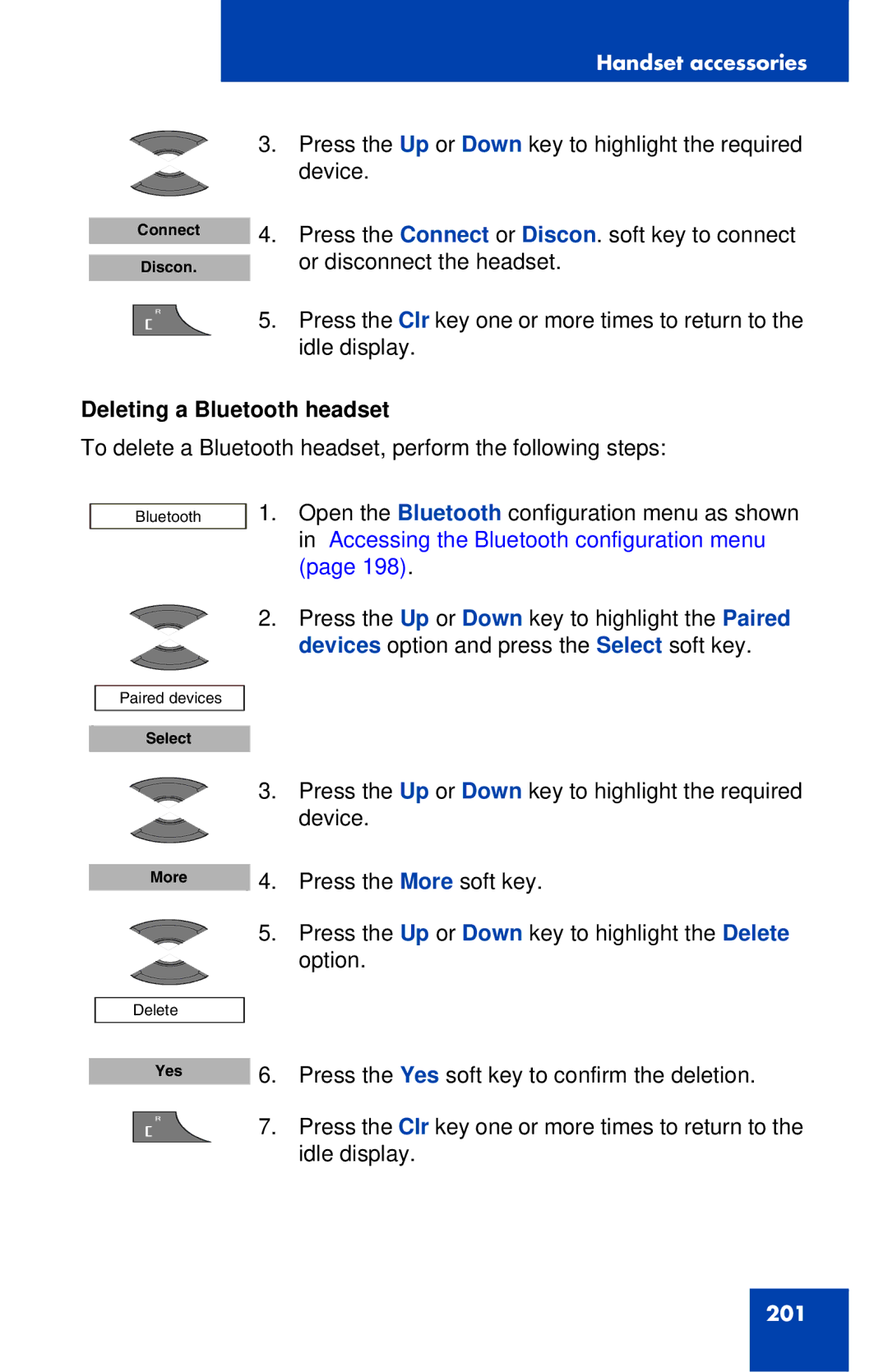 Nortel Networks 4027 manual Deleting a Bluetooth headset 