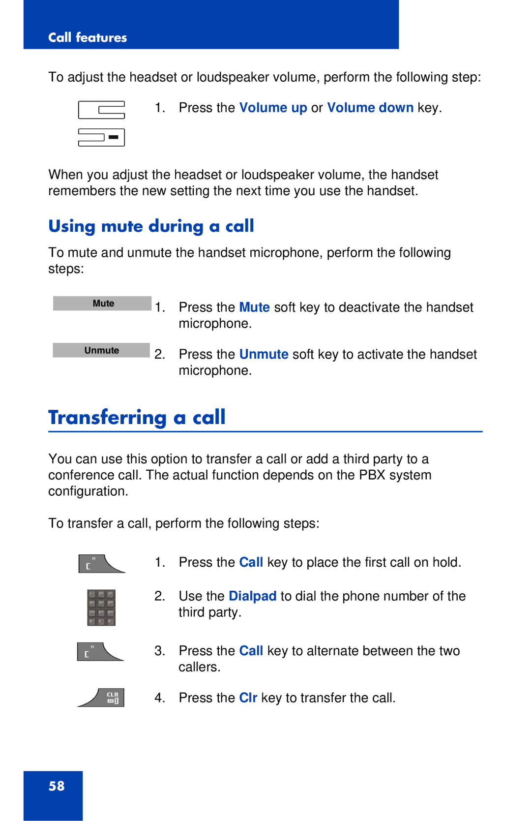 Nortel Networks 4027 manual Transferring a call, Using mute during a call 