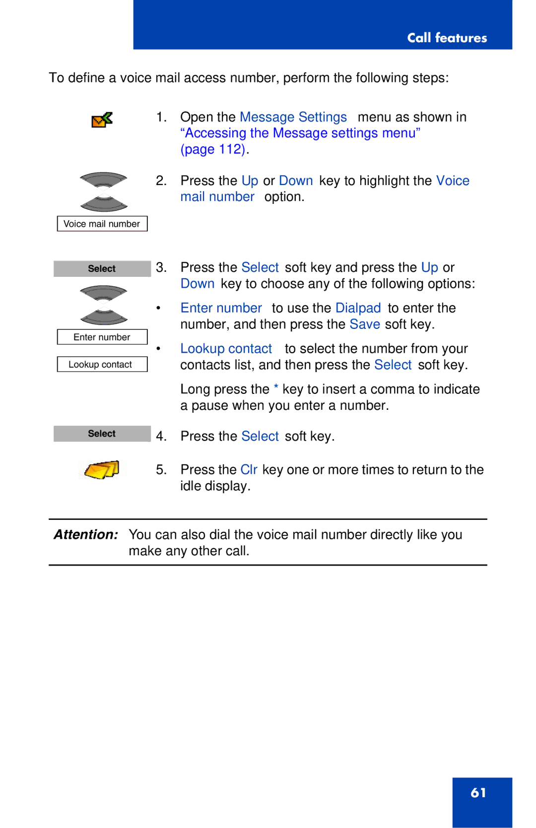 Nortel Networks 4027 manual Voice mail number 