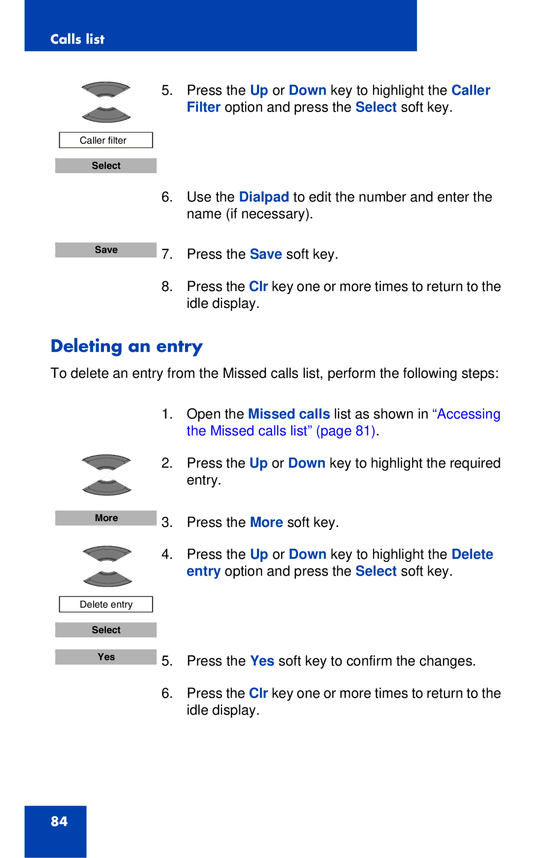 Nortel Networks 4027 manual Deleting an entry 