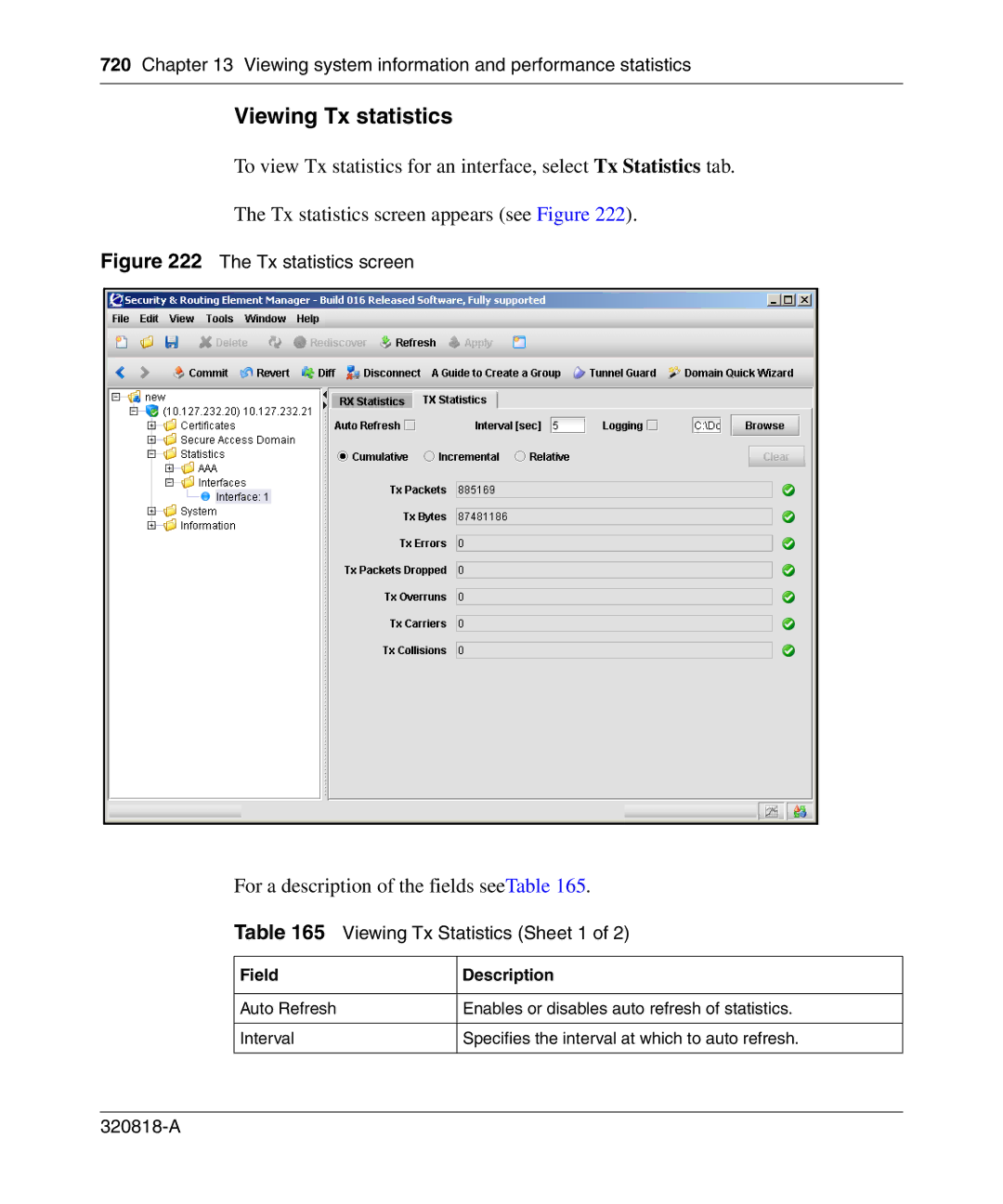 Nortel Networks 4050 manual Viewing Tx statistics, Viewing Tx Statistics Sheet 1 