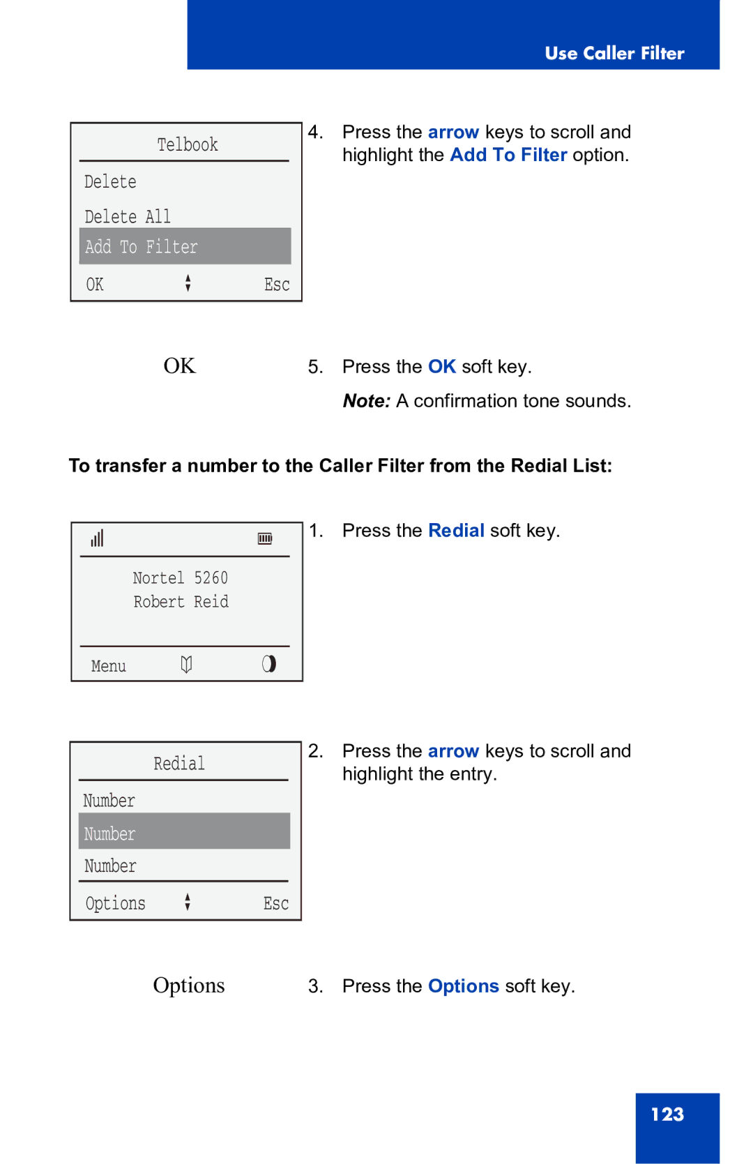 Nortel Networks 4060 manual Telbook Delete Delete All, Add To Filter 